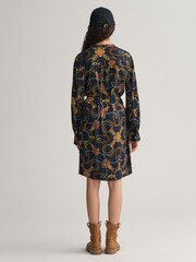 GANT Relaxed Fit Blue Rope Print Shirt Dress - Image 2 of 5
