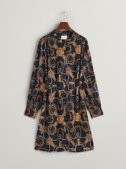 GANT Relaxed Fit Blue Rope Print Shirt Dress - Image 5 of 5