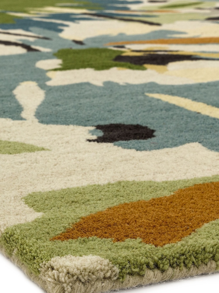 Asiatic Rugs Green Reef Wool Floral Rug - Image 4 of 4