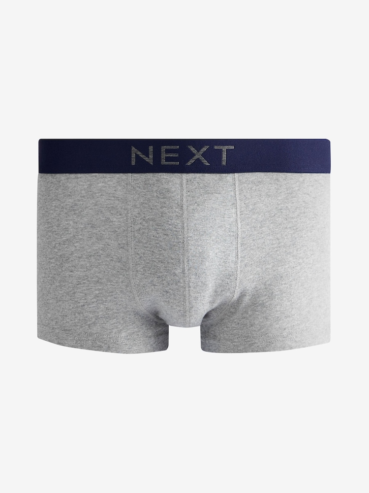 Grau/Marineblau - Regulär - Hipster Boxers aus 100 % Baumwolle im 4er-Pack - Image 4 of 7