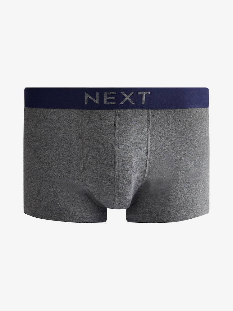 Grau/Marineblau - Regulär - Hipster Boxers aus 100 % Baumwolle im 4er-Pack - Image 5 of 7