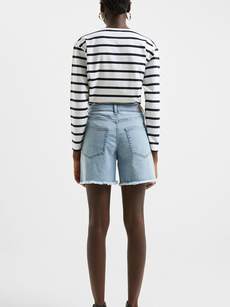 French Connection Blue conscious Stretch Boyfriend Shorts - Image 2 of 5
