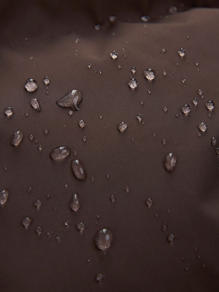 Chocolate Brown Elements Waterproof Short Padded Coat - Image 10 of 10