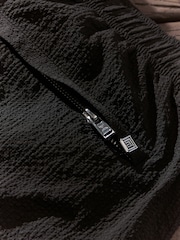 Black Seersucker Plain Premium Swim Shorts - Image 11 of 12