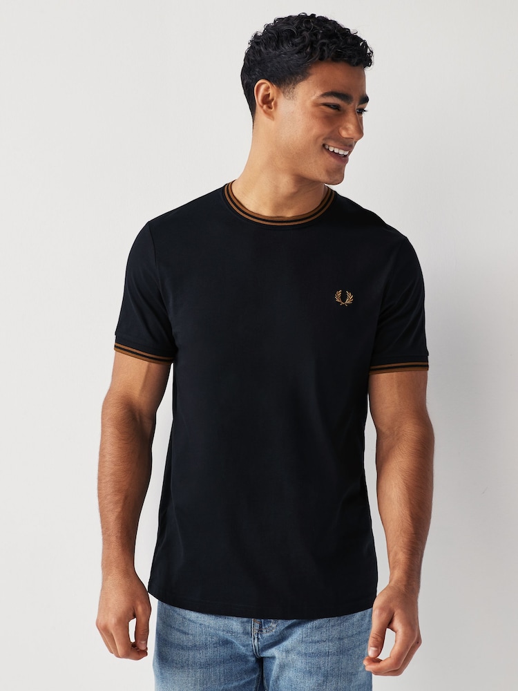 Fred Perry Twin Tipped Logo T-Shirt - Image 1 of 6