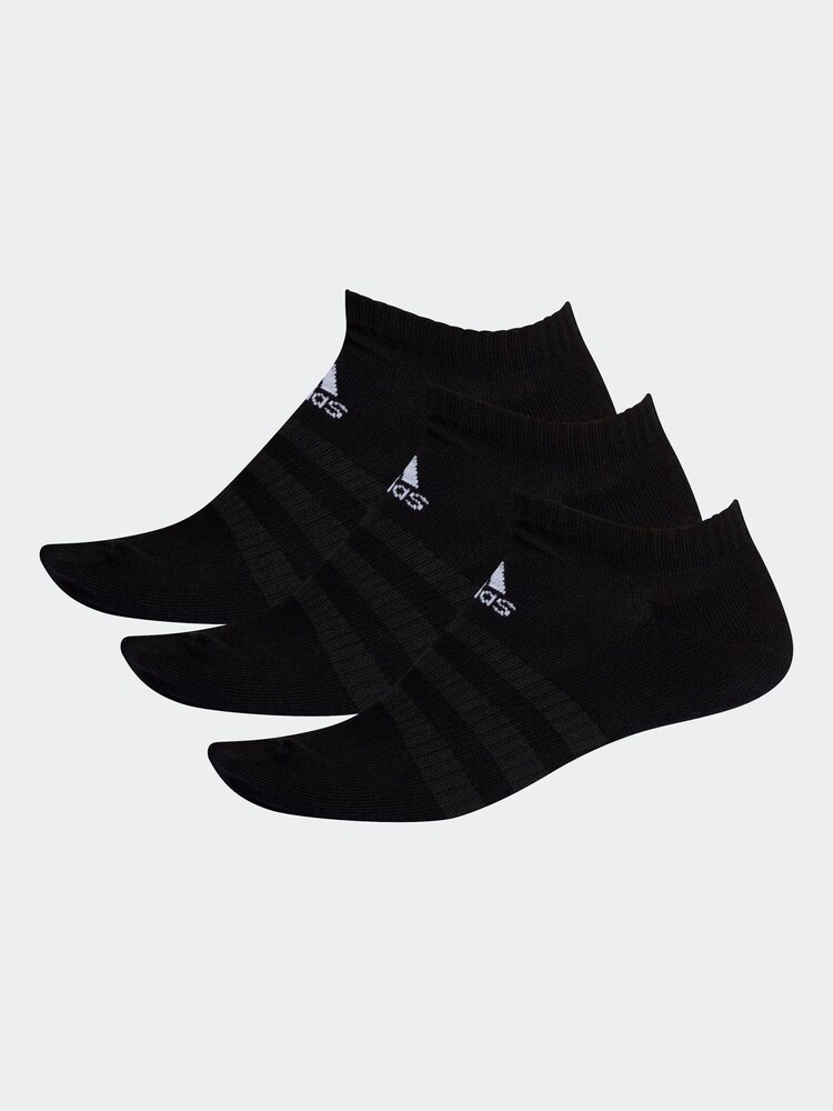 adidas Black Cushion Trainer Socks Three Pack Adult - Image 1 of 1