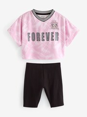 Pink Football Cycling Short Set (3-16yrs) - Image 5 of 7