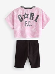 Pink Football Cycling Short Set (3-16yrs) - Image 6 of 7