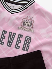 Pink Football Cycling Short Set (3-16yrs) - Image 7 of 7