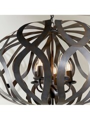 Gallery Home Bronze London 5 Bulb Pendant Ceiling Light - Image 3 of 8