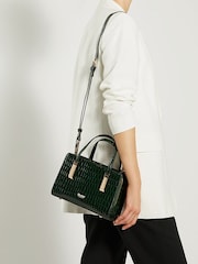 Dune London Green Dinkydenbeigh Mini Branded Handle Tote Bag - Image 1 of 6