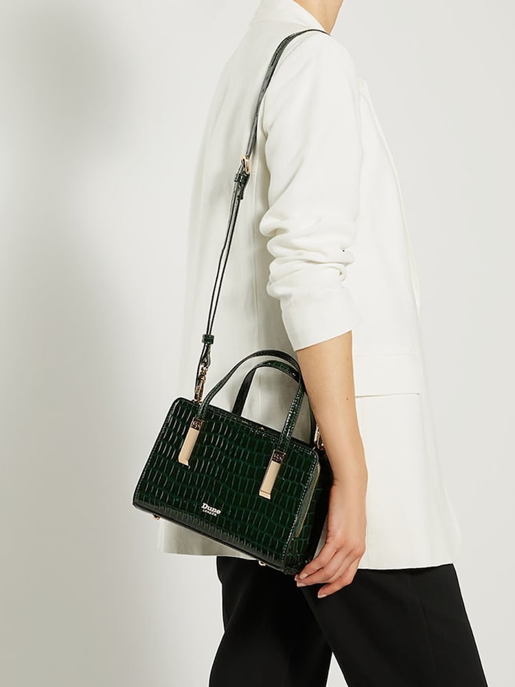 Dune London Green Dinkydenbeigh Mini Branded Handle Tote Bag - Image 1 of 6