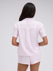 Boux Avenue Pink Striped Cotton Short Pyjamas Set - Image 2 of 6