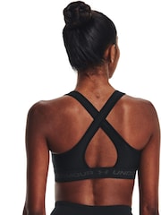Under Armour Black Crossback Mid Support Bra - Image 2 of 5