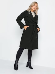 M&Co Black Formal Wrap Coat - Image 1 of 4