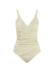 Seaspray Gold Athena Metallic Mock Wrap Strap Swimsuit - Image 3 of 3