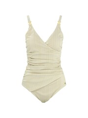 Seaspray Gold Athena Metallic Mock Wrap Strap Swimsuit Longer Length - Image 3 of 3