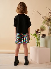 Multi Rainbow Sequin Skirt (3-16yrs) - Image 2 of 8
