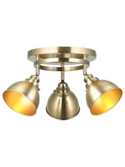 Gallery Home Brass Round Thomas Flush Ceiling Spotlight - Image 3 of 3