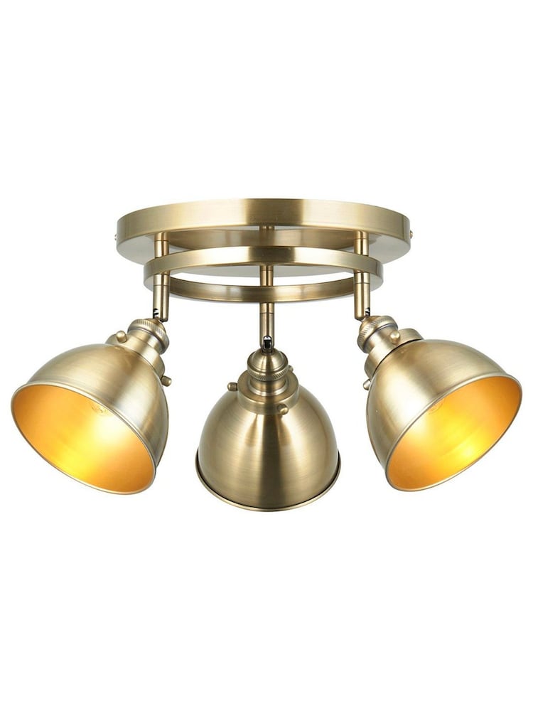 Gallery Home Brass Round Thomas Flush Ceiling Spotlight - Image 3 of 3