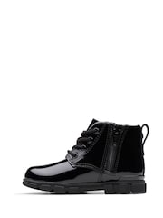 Clarks Black Standard Fit (F) Patent Evyn Charm Boots - Image 2 of 7