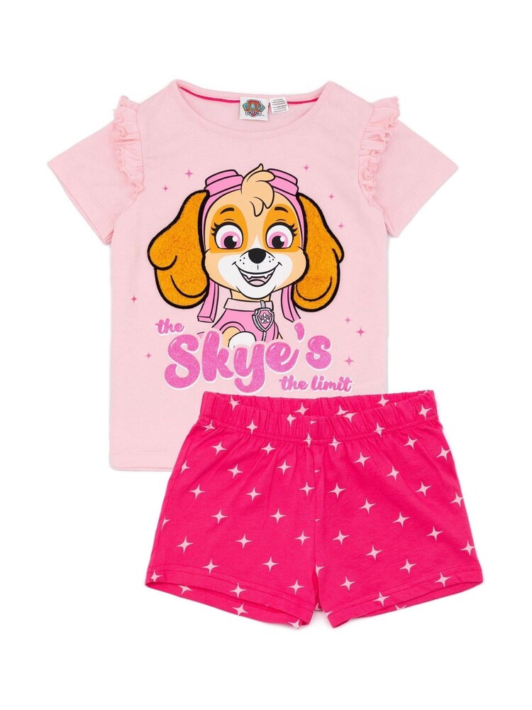 Vanilla Underground Pink Paw Patrol Vanilla Underground Girls Pink Licensing Short 100% Cotton Pyjamas - Image 1 of 5