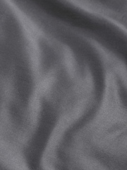 Charcoal Grey Collection Luxe 300 Thread Count 100% Cotton Sateen Satin Stitch Luxury Duvet Cover And Pillowcase Set - Image 7 of 8