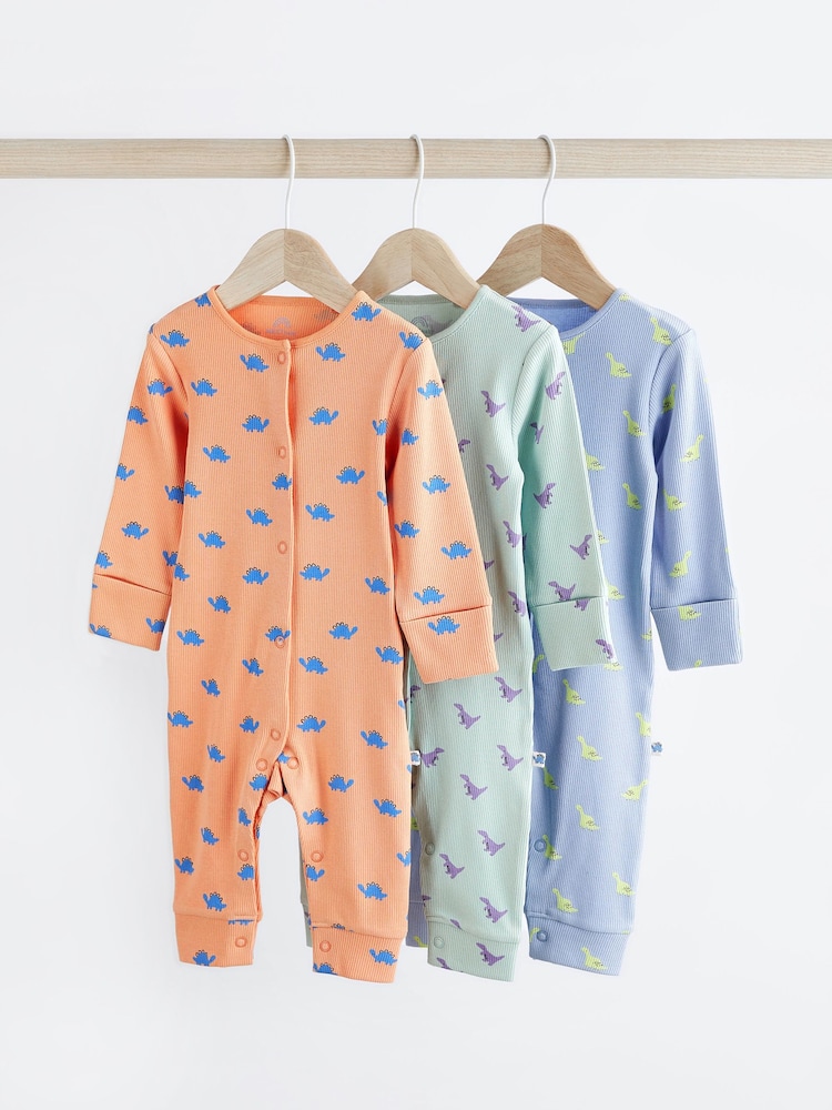 Oranžna/modra Dino - 3 komplet dojenček brez stopal pajac za spanje (0mths-3yrs) - Slika 1 iz 13 Oranžna/modra Dino - 3 komplet dojenček brez stopal pajac za spanje (0mths-3yrs) - Slika 1 iz 13