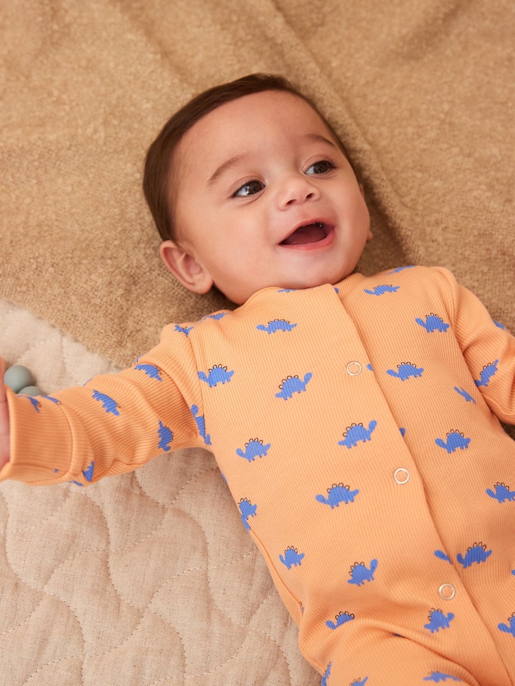 Oranžna/modra Dino - 3 komplet dojenček brez stopal pajac za spanje (0mths-3yrs) - Slika 2 iz 13 Oranžna/modra Dino - 3 komplet dojenček brez stopal pajac za spanje (0mths-3yrs) - Slika 2 iz 13