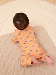 Oranžna/modra Dino - 3 komplet dojenček brez stopal pajac za spanje (0mths-3yrs) - Slika 3 iz 13