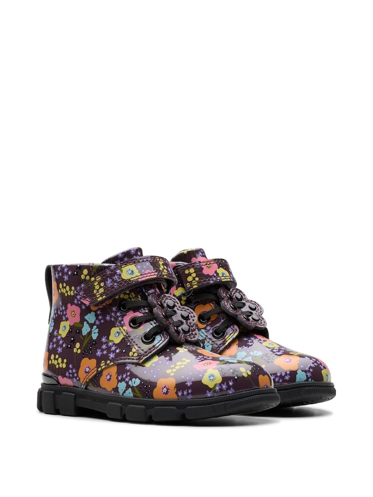 Clarks Purple Standard Fit (F) Plum Evyn Top Boots - Image 2 of 7