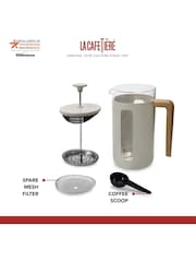 La Cafetiere Cream Pisa 3 Cup Glass Cafetiere - Image 2 of 2