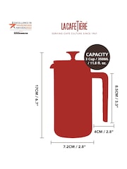 La Cafetiere Cream Pisa 3 Cup Glass Cafetiere - Image 5 of 6