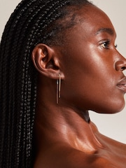 PILGRIM Gold Plated Tahoe Thread Chain Drop Earrings - Image 2 of 3