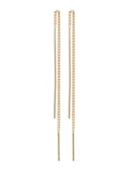 PILGRIM Gold Plated Tahoe Thread Chain Drop Earrings - Image 3 of 3