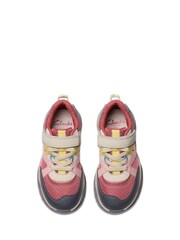 Clarks Red Standard Fit (F) Combi Feather Pace Trainers - Image 5 of 7