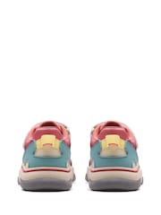 Clarks Red Standard Fit (F) Combi Feather Pace Trainers - Image 6 of 7