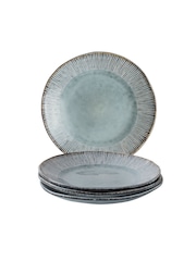 Dutch Rose Blue Set of 4 Dinner Plates Set of 4 Dinner Plates - Image 2 of 4
