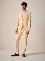 Yellow Slim Fit Motionflex Stretch Suit Trousers - Image 2 of 9