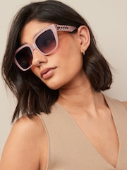 Mink Brown Square Sunglasses - Image 1 of 6