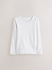 White Long Sleeve Vests 2 Pack (1.5-12yrs) - Image 2 of 6