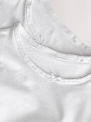 White Long Sleeve Vests 2 Pack (1.5-12yrs) - Image 6 of 6