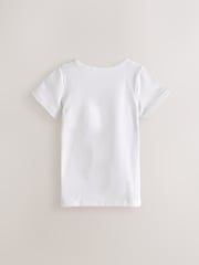 White Short Sleeve Vest Tops 2 Pack (1.5-12yrs) - Image 3 of 4