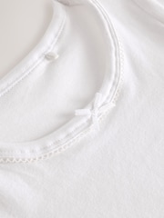 White Short Sleeve Vest Tops 2 Pack (1.5-12yrs) - Image 4 of 4