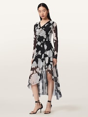 AllSaints Black Loria Dress - Image 5 of 6