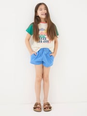 FatFace Blue Jersey Shorts 2 Pack - Image 5 of 6