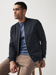 Navy Smart Bomber Jacket - Image 1 of 10