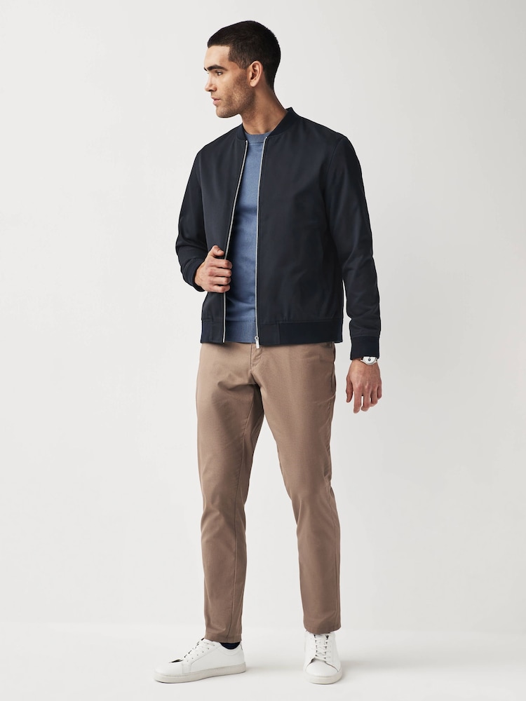 Navy Smart Bomber Jacket - Image 2 of 10