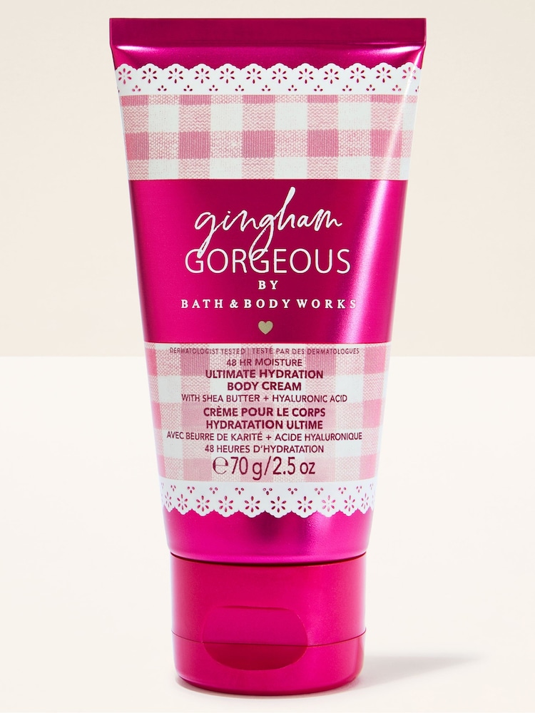 Bath & Body Works Gingham Gorgeous Travel Size Ultimate Hydration Body Cream 70g - Image 1 of 3 Bath & Body Works Gingham Gorgeous Travel Size Ultimate Hydration Body Cream 70g - Image 1 of 3
