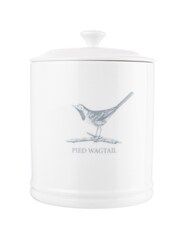 Mary Berry White Garden Pied Wagtail Tea Canister - Image 1 of 4